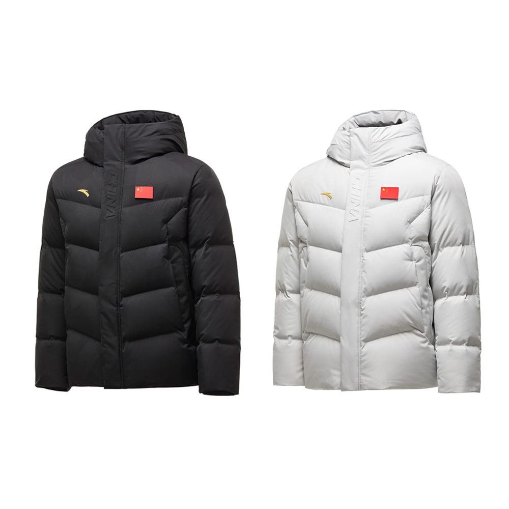 ANTA安踏25款中国国家队国旗款短款羽绒服男女连帽防寒452540108