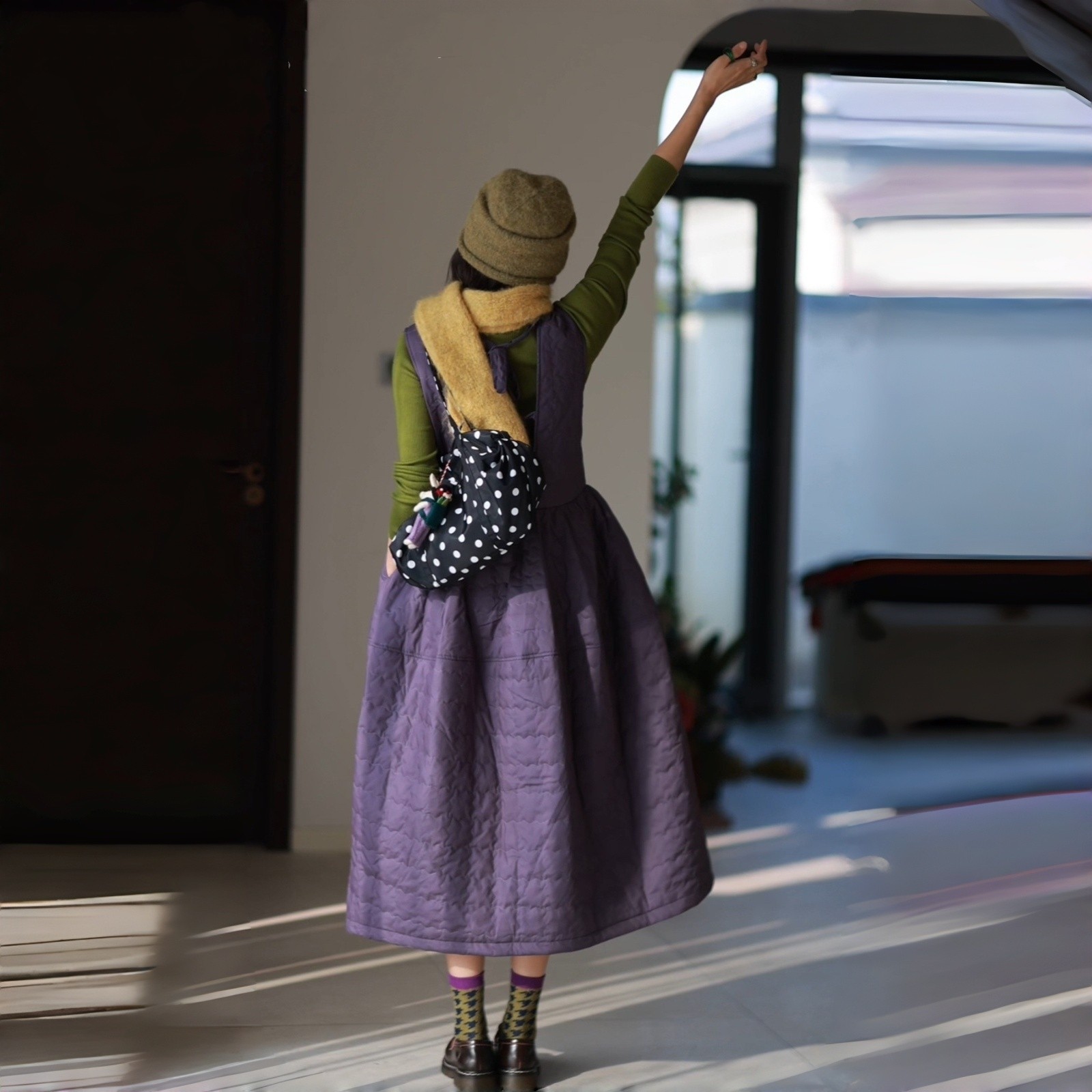 墨黛原品女装2025秋冬新品圆领无袖纯棉系带连衣裙夹棉文艺背心裙,女装/女士精品,连衣裙,淘宝优惠券,粉丝福利购,淘宝优惠卷