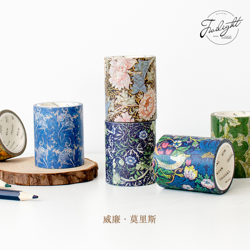 暮光之城花草纹样手账和纸胶带