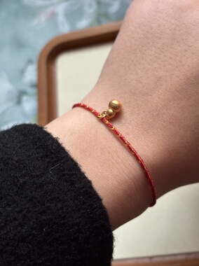 琳儿手工编织手绳原创设计本命年红绳葫芦编绳情侣款手链红色