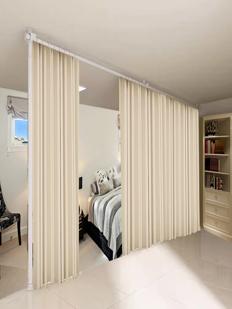 简易隔断屏风窗帘客厅家庭阻挡卧室出租房间隔断墙房间自安装挡板