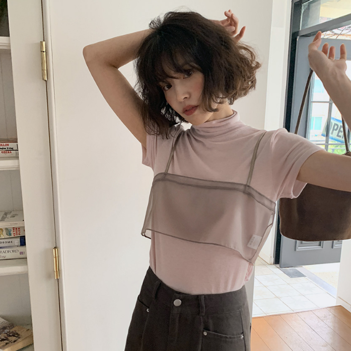 【cuckoo】韩国官网代购 from beginning 秋季韩系外穿网纱小吊带