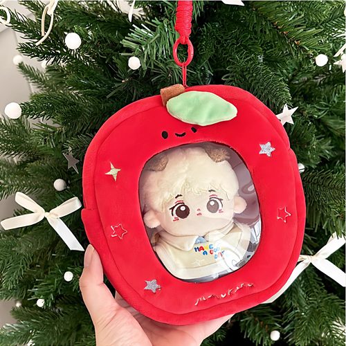 原创草莓苹果毛绒娃包可爱痛包