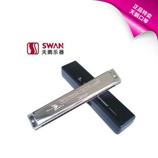 天鹅SW24H 高级演奏24孔复音口琴 C调(送琴布/吹奏说明/视频教程)
