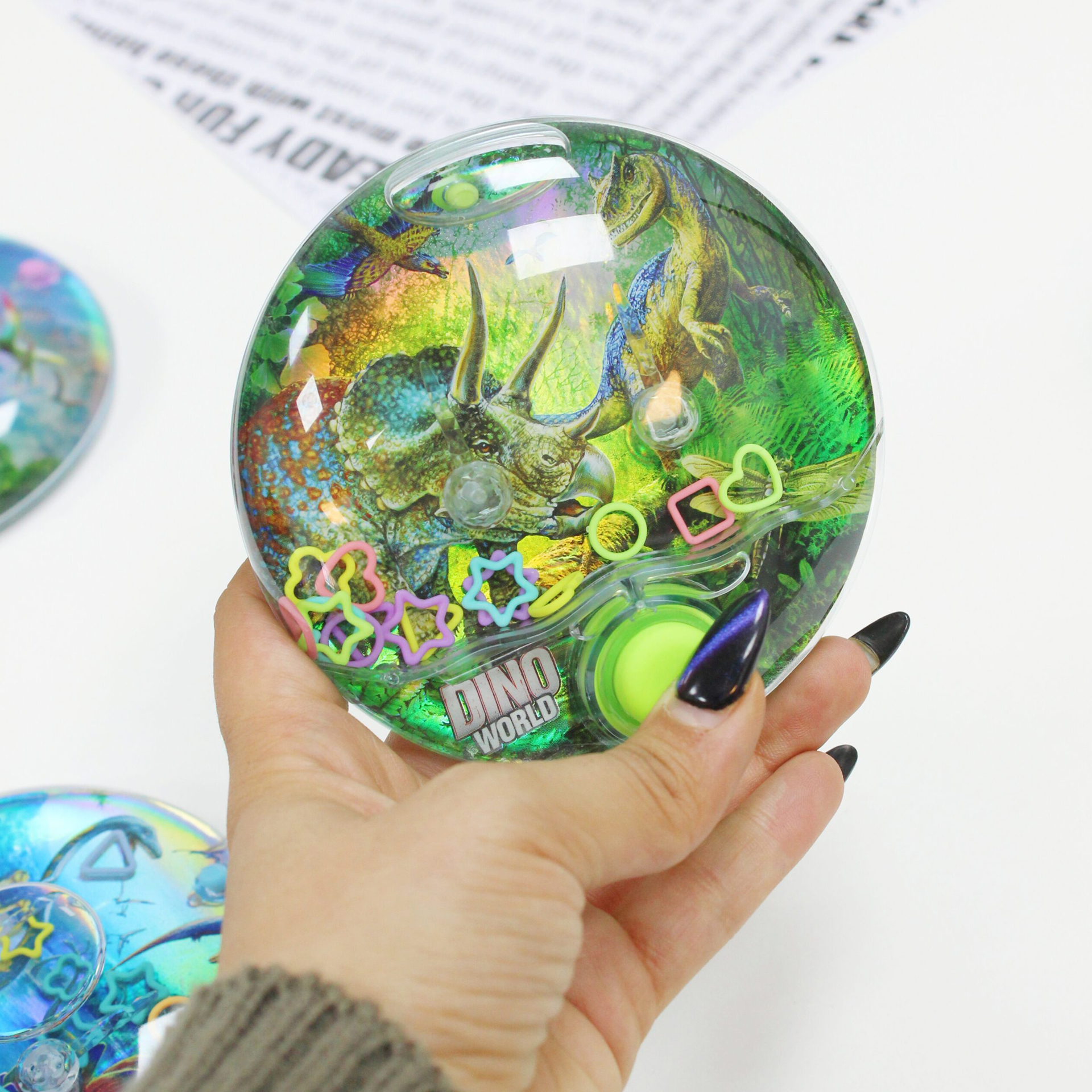 创意儿童益智水中套圈圈水机独角兽恐龙掌上投篮游戏机减压玩具