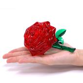 玫瑰水晶拼图创意花朵拼装 减压新奇益智桌面儿童玩具六一礼物礼品