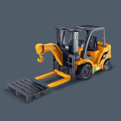 仿真电动声光工程车叉车万向行驶音乐灯光儿童玩具生日礼物