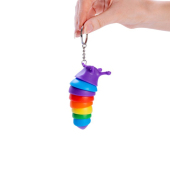 彩色鼻涕虫挂件蜗牛钥匙扣解压扭扭无聊玩具送儿童六一生日礼物