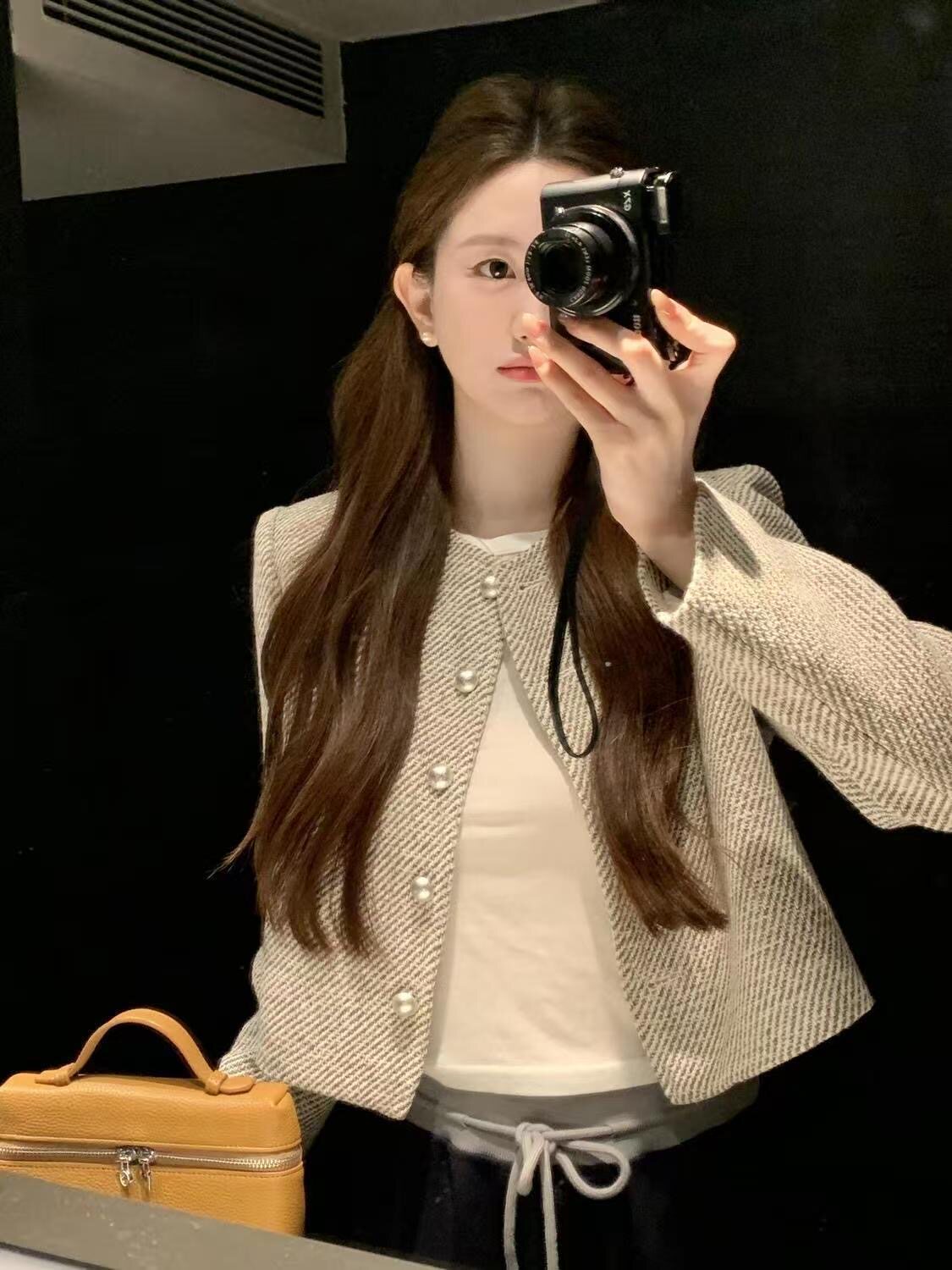 2026春季小香风外套女复古显瘦高级感名媛小个子韩系千金短款上衣图片
