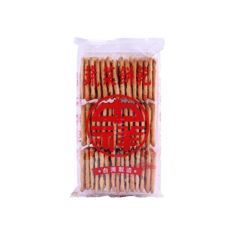 台湾中祥蔬菜味脆香葱油苏打饼咸味牛轧糖饼干制作原料材料烘焙用