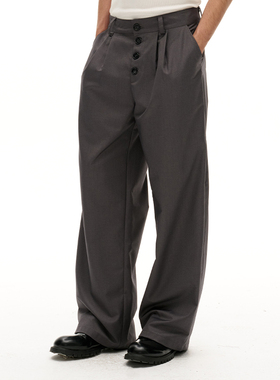 TMOR春夏新款cleanfit简约通勤休闲百搭潮牌宽松两色西裤