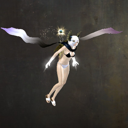 激战2流动丝绸背包和滑翔翼套装商城道具黑狮宝石含wegame