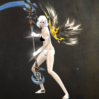 激战2日灼镰刀法杖皮肤商城道具黑狮宝石含wegame