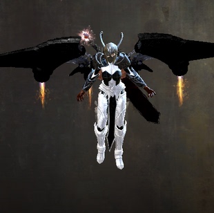 激战2壁垒突袭背包和滑翔翼套装 壁垒重甲皮肤商城道具黑狮宝石