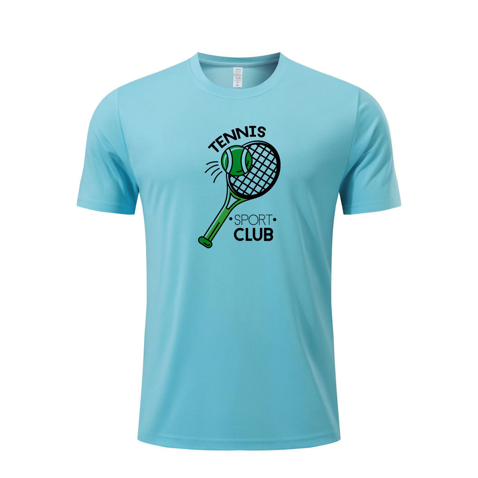 网球服网眼速干印字训练运动短袖T恤上衣圆领定制队服透气文化衫