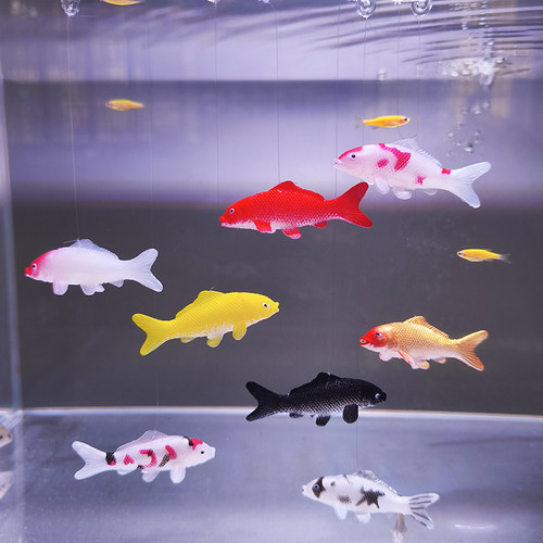 悬浮仿真锦鲤鱼缸造景摆件
