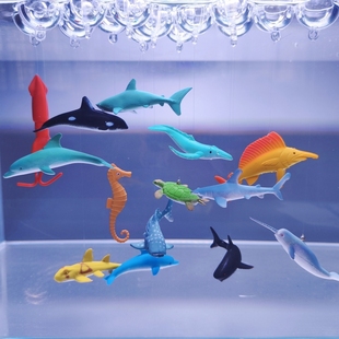 创意仿真海洋动物模型可悬浮假鱼水族鱼缸造景漂浮金鱼海龟摆件
