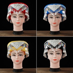 广西壮族帽子三月三儿童少数民族苗族土家族彝族瑶族儿童舞蹈头饰