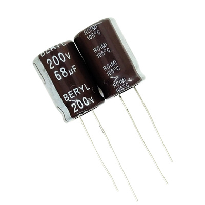 20只200v68uf绿宝石BERYL主板开关滤波固定电解电容器105度12*20