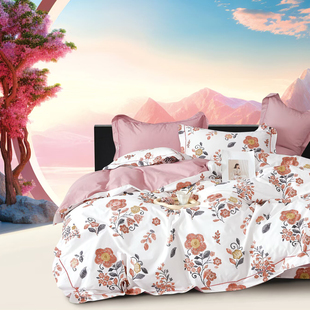 正品JAMES KELLY铂金凯丽纯棉斜纹四件套商场同款被套床单系列1