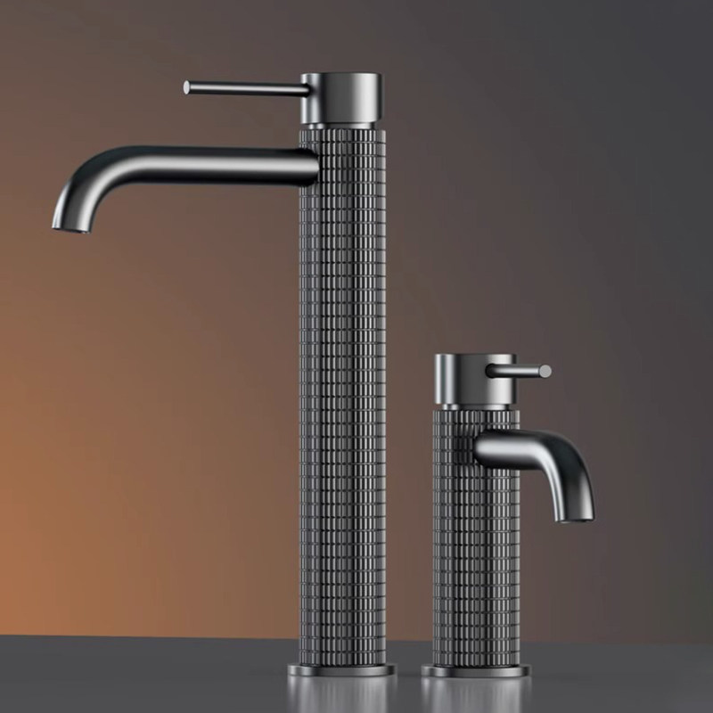 全铜龙鳞纹洗脸盆水龙头冷热枪灰色卫生间洗手池台盆意式面盆龙头,家装主材,面盆龙头,淘宝优惠券,粉丝福利购,淘宝优惠卷