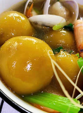 温州特产土特产乐清单色番薯丸番薯圆咸味肉馅煮小吃美食冷冻保存