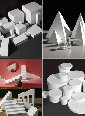 树脂展示台简约直播间产品展示