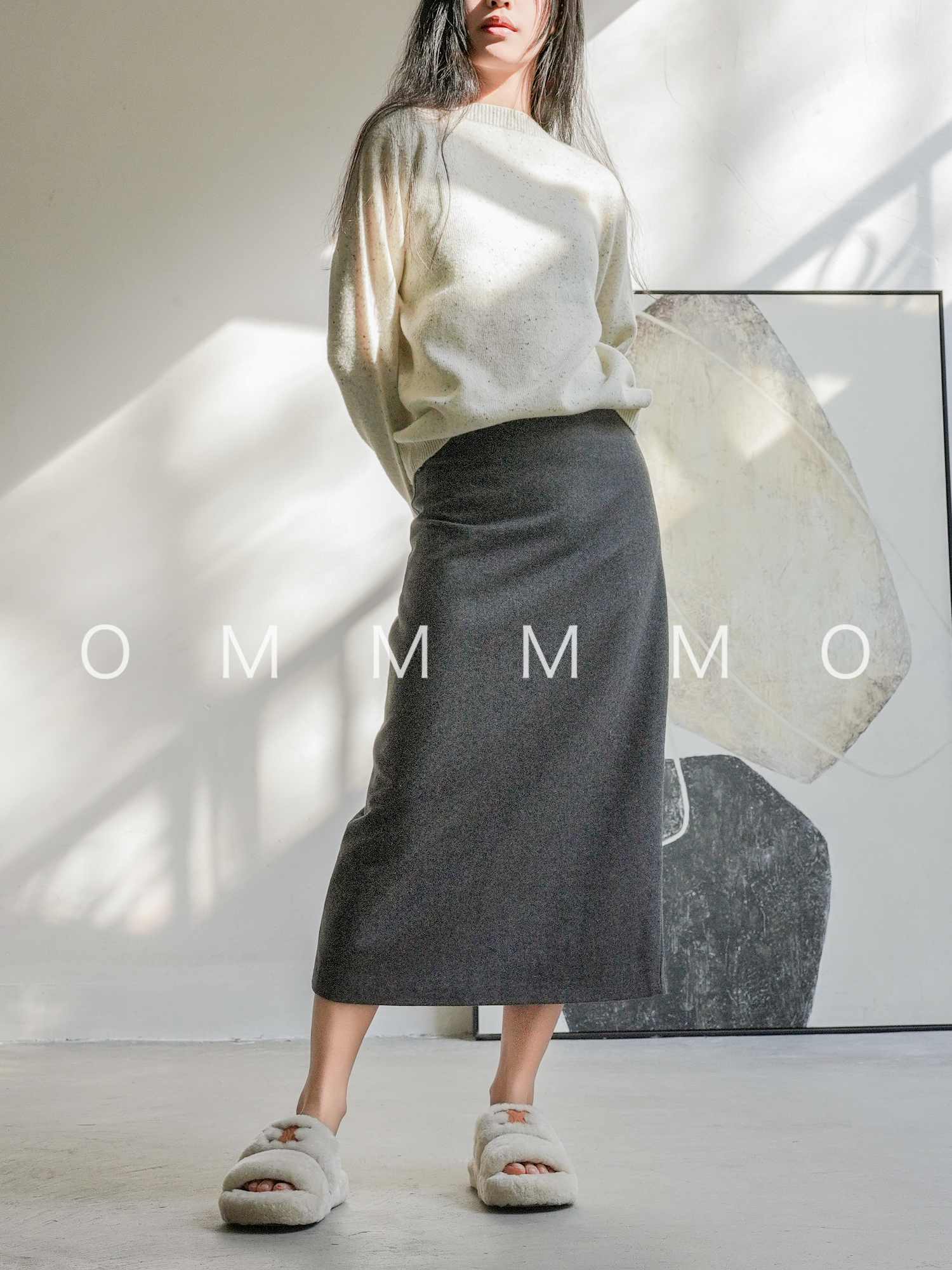 百搭灰色西装女半裙子2024春装新款高腰显瘦后开叉a字包臀半身裙