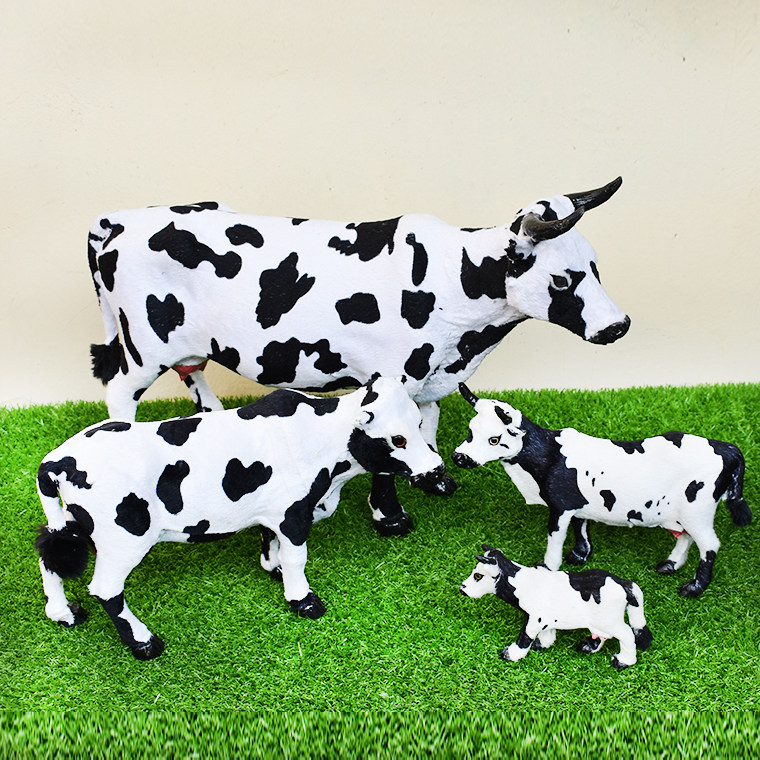 仿真奶牛模型仿真牛大小奶牛玩具 动物玩偶 儿童幼儿园橱窗摆件