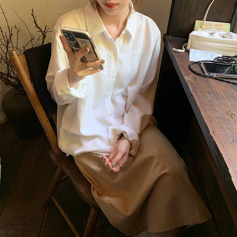 自制日系白衬衫女内搭叠穿宽松纯色基础款甜美气质jk学生百搭衬衣,女装/女士精品,衬衫,淘宝优惠券,粉丝福利购,淘宝优惠卷