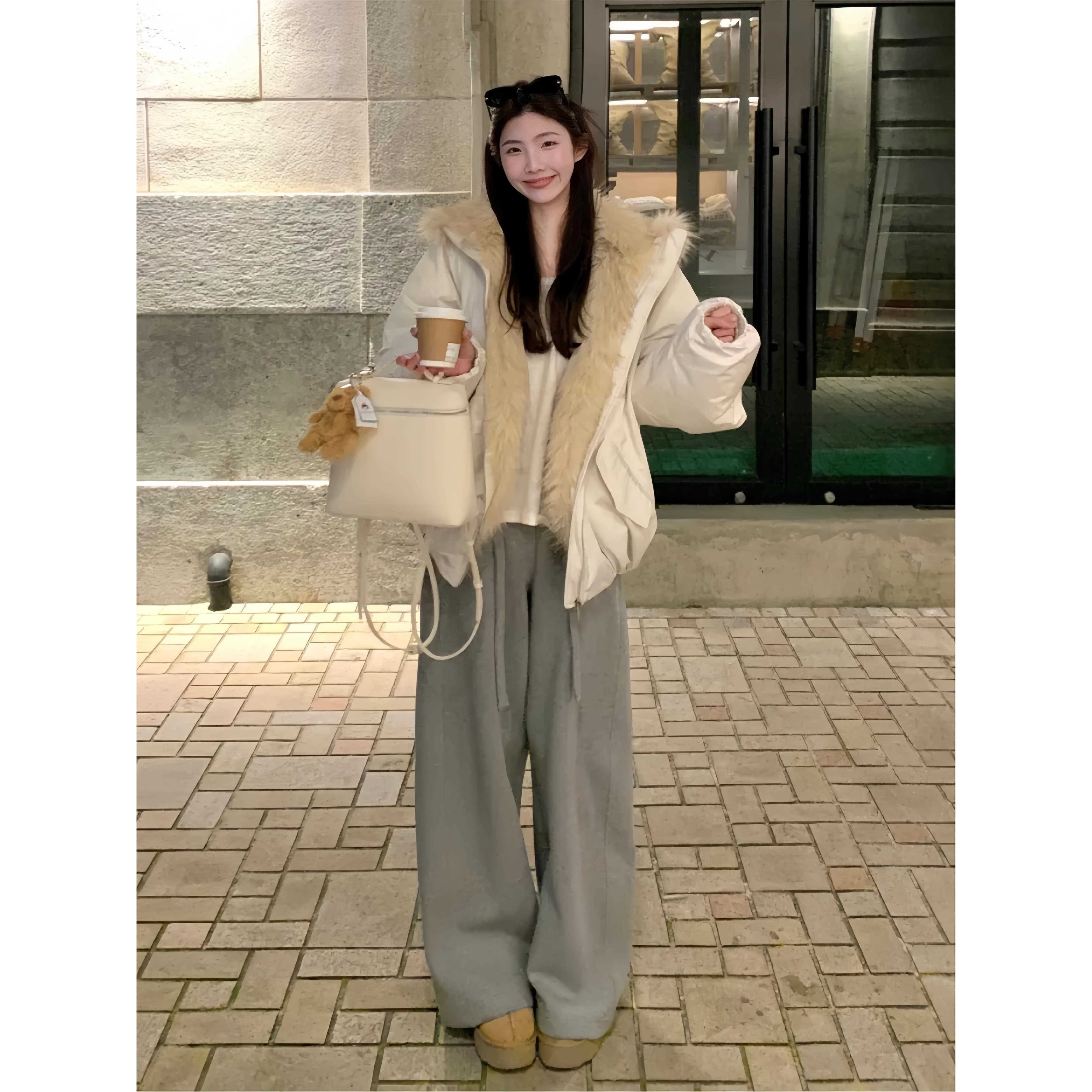 冬季座山雕棉衣棉服女款2025新款花苞派克服加绒加厚韩系棉袄外套