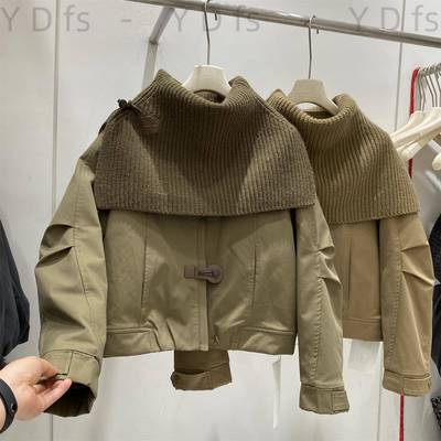 披肩羽绒立领外套2025秋冬装新款修身显瘦短款加厚保暖长袖上衣女