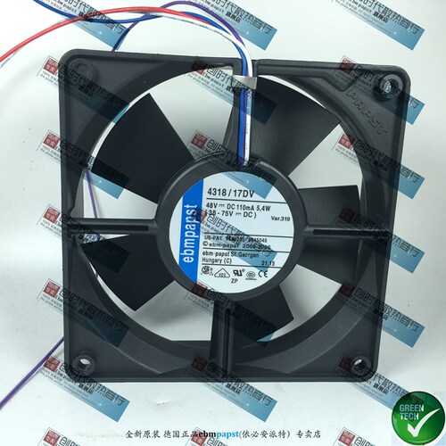 全新进口德国Ebmpapst风扇专卖店 4318/17DV 120*32MM 48V保5年