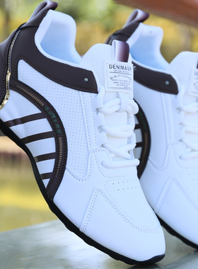 男鞋新款高档休闲鞋皮面防水防滑运动鞋韩版百搭软底耐磨旅游鞋子