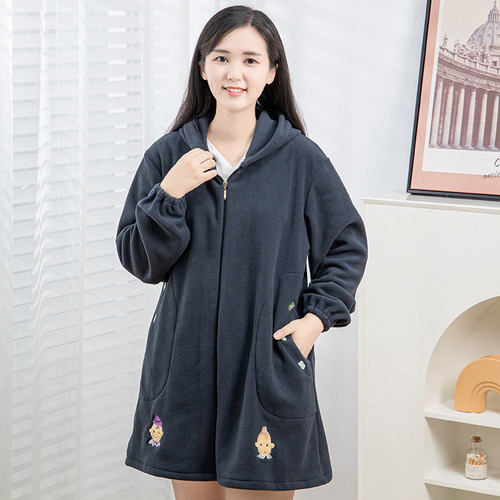 昊净家韩版桃皮绒保暖卡通女罩衣
