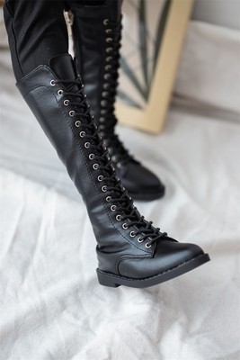 BJDSD娃娃绑带长筒靴