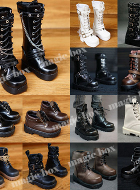 BJD娃娃鞋SD复古靴长靴短靴马丁靴帅气皮鞋3分4分大叔男鞋
