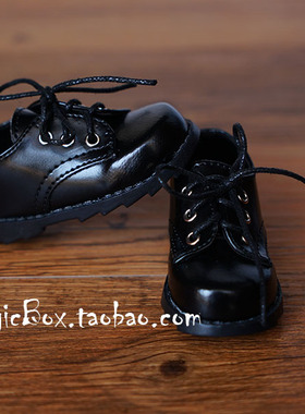 3分4分BJD SD 娃娃鞋子 黑色学生皮鞋 校服制服鞋 男鞋 1/3，1/4