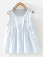 童泰 Тонкое детское летнее хлопковое платье-комбинация для принцессы, платье без рукавов, А-силуэт