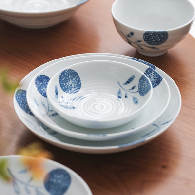 清新碗碟套装釉下彩餐具新年送礼