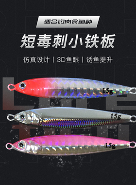 万亚毒小刺小铁板假饵鱼钩渔具路亚铁板金属饵铅鱼饵垂钓仿日系