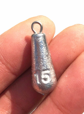 高比重鱼坠 1.7g3.5g,5g,7g8.8g 10g 钓鱼坠钨钢锥形坠路亚坠