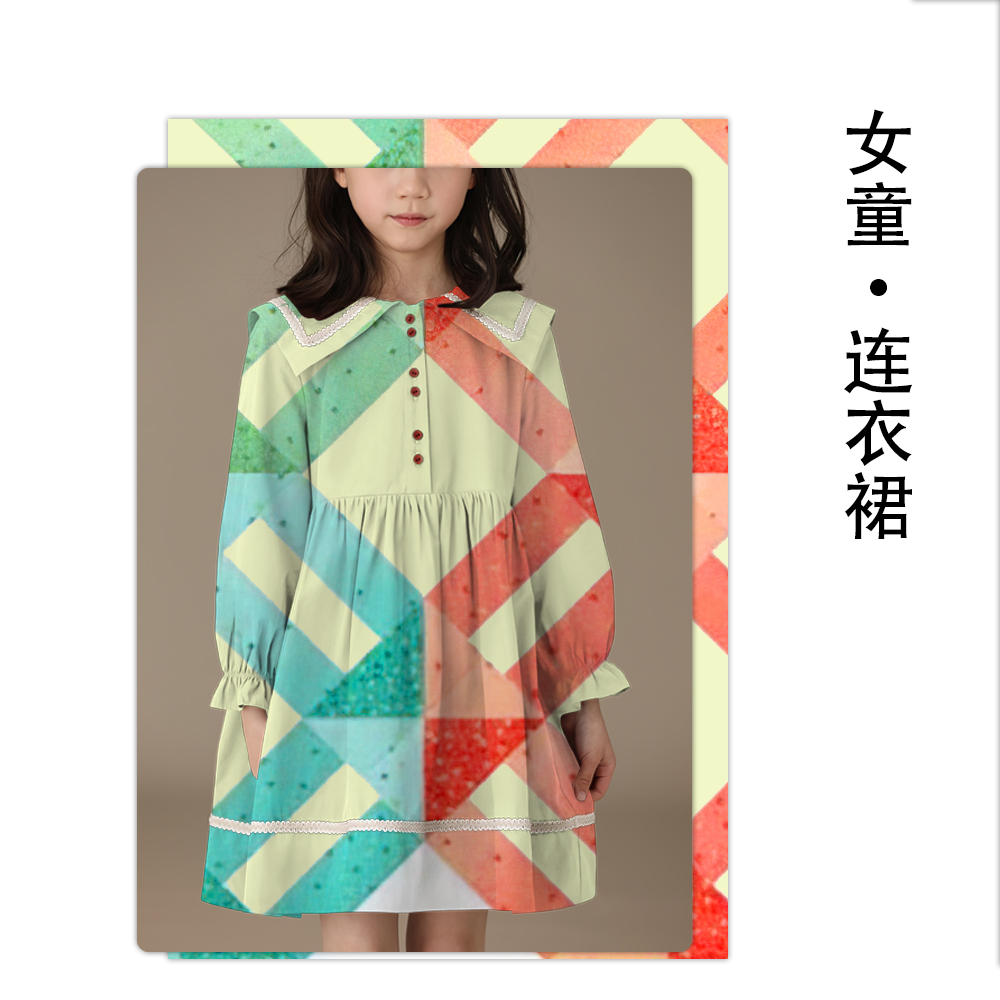 女童衣服合集面料模板