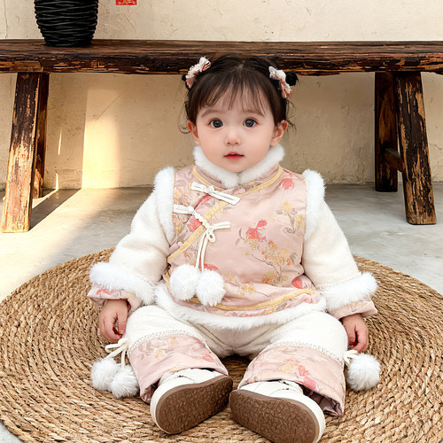 周岁女宝礼服新中式套装儿童女童