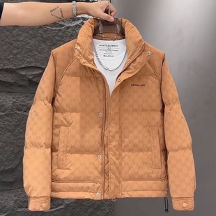 羽绒服男士冬季2025新款立领潮牌袄子高端轻薄短款加厚外套男冬装