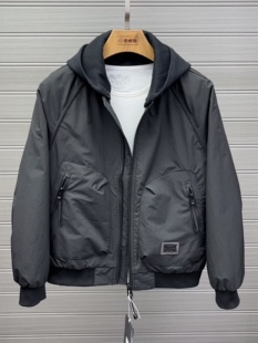 薄棉夹克外套男款2026新款潮流帅气美式复古棒球服宽松可拆卸帽