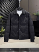 男士 轻熟风衬衫 新款 保暖外套2025冬季 翻领上衣 领羽绒服男潮牌薄款