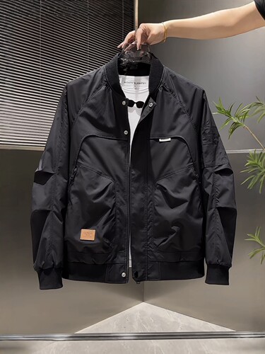 春秋款男士棒球服夹克时尚百搭休闲工装外套男装潮流帅气上衣男潮