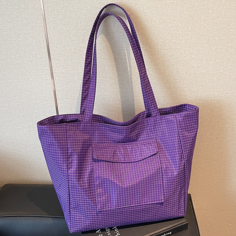 秋冬大容量通勤单肩包上课托特包