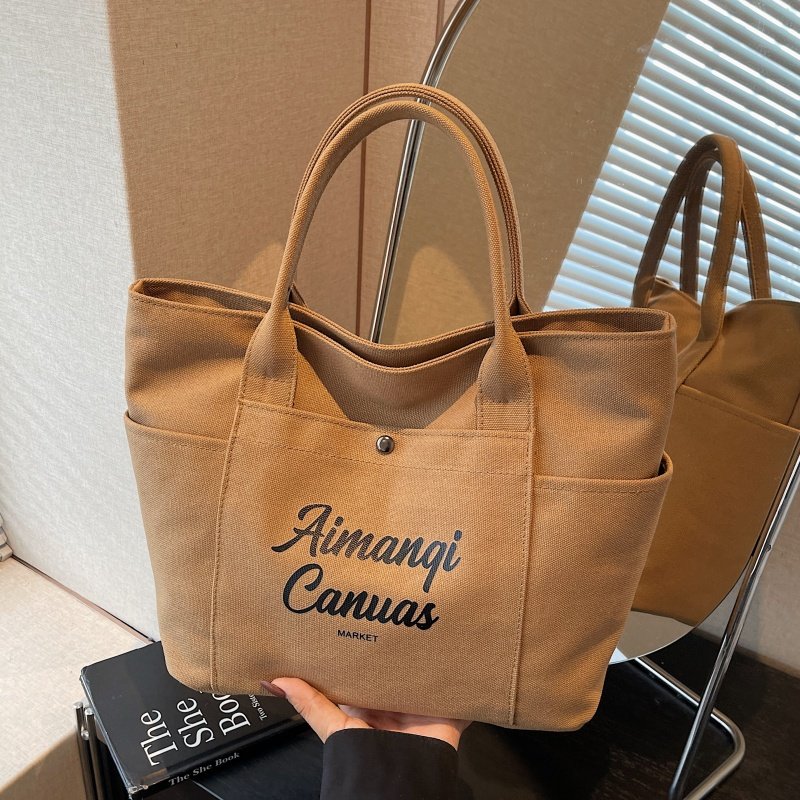 质感帆布手拎包包女大容量通勤电脑手提袋时尚百搭妈咪上班托特包,箱包皮具/热销女包/男包,托特包,淘宝优惠券,粉丝福利购,淘宝优惠卷